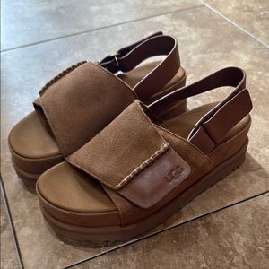 UGG Goldenstar Hi Slingback Sandal in Chestnut 8.5 NEW